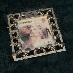 NWOT Cat Styled Picture Frame “My Cat” / holds 4”x4” pictures